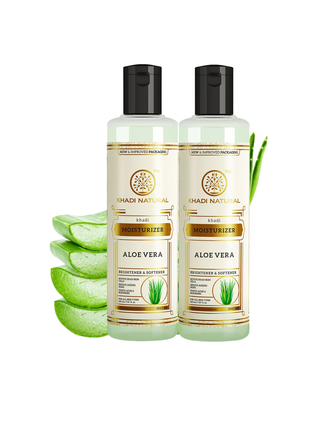 Khadi Natural Set of 2 Aloe Vera Moisturizer - 210 ml each