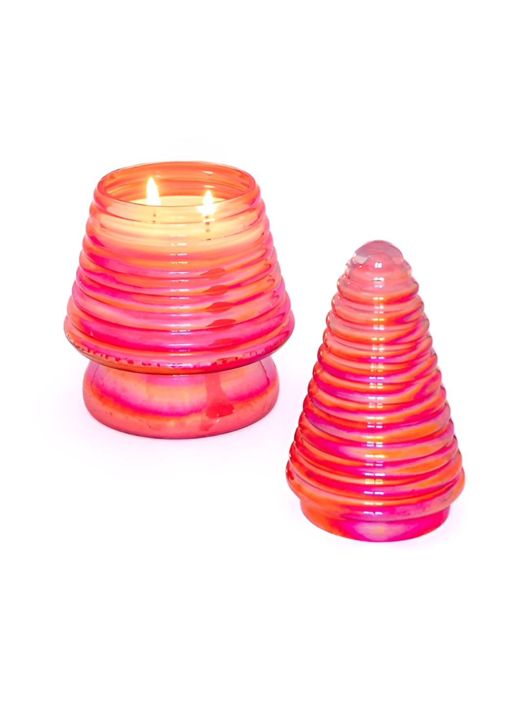 The Wishing Chair Holly Tree Scented 2 Wick Sweet Peony Solid Spiral Regular Jar Candles