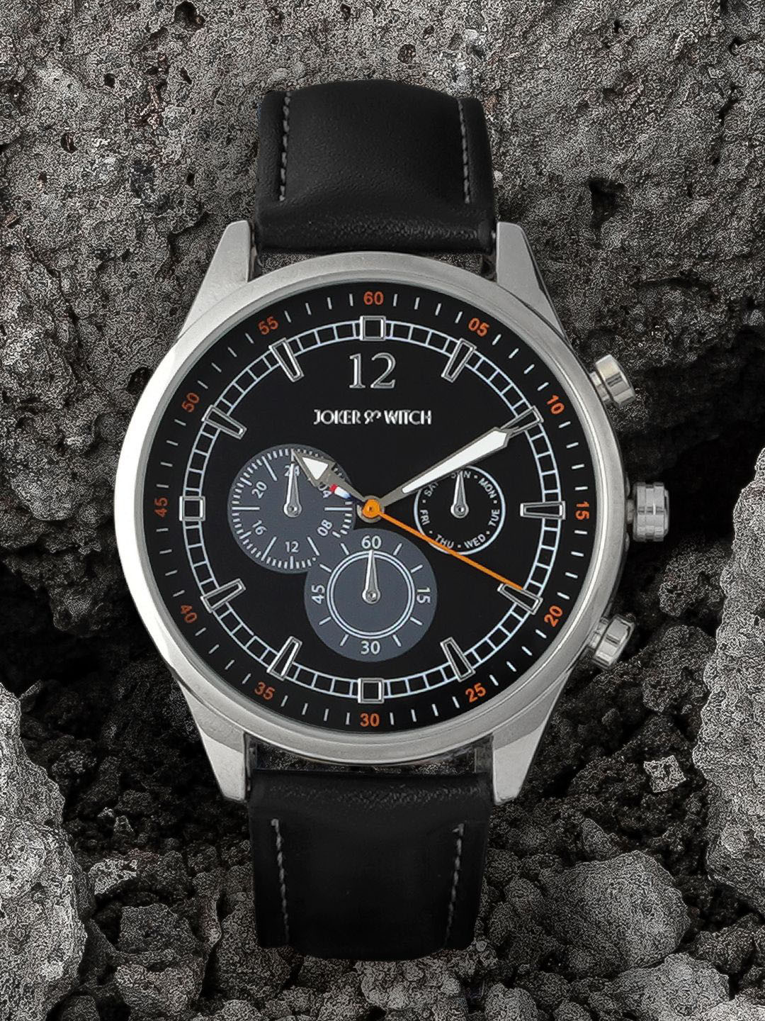 JOKER & WITCH Men Printed Dial & Leather Straps Analogue Watch AMWW466_M