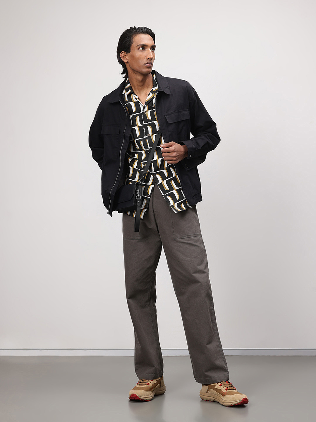 ether Artisan Hand Block Geometric Printed Casual Shirt