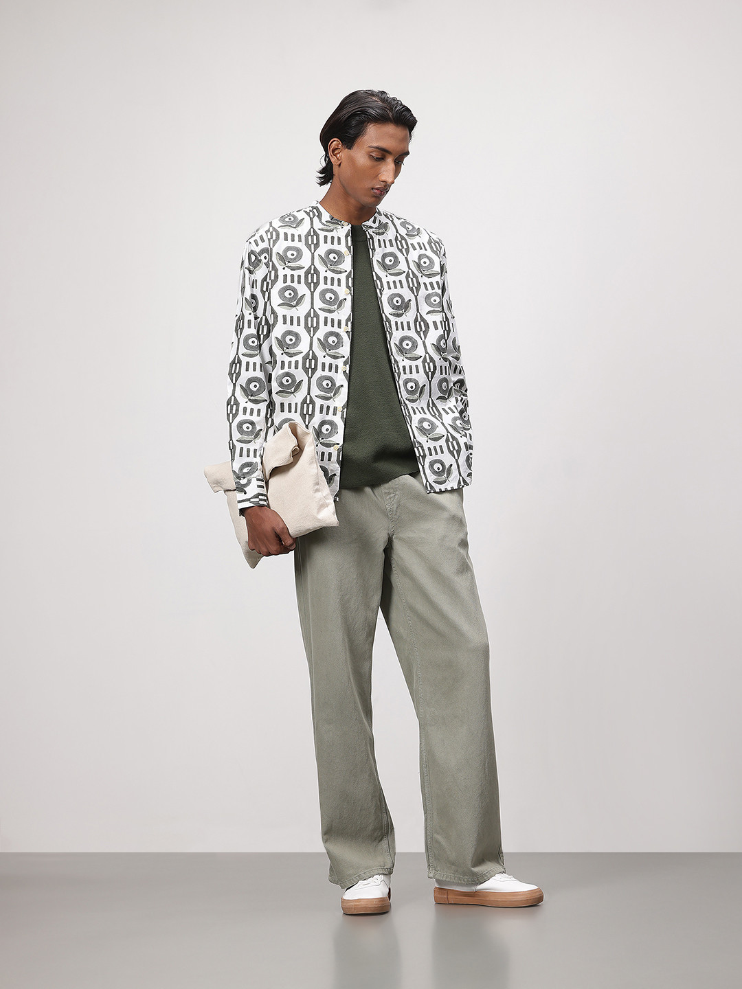 ether Artisan Hand Block Ethnic Print Pure Cotton Shirt