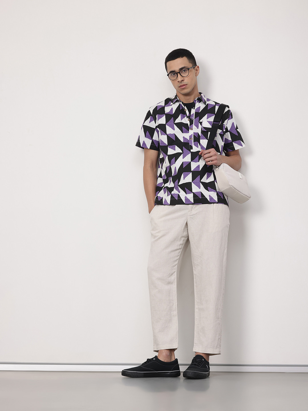 ether Artisan Pure Cotton Hand Block Printed Relaxed Fit Casual Shirt