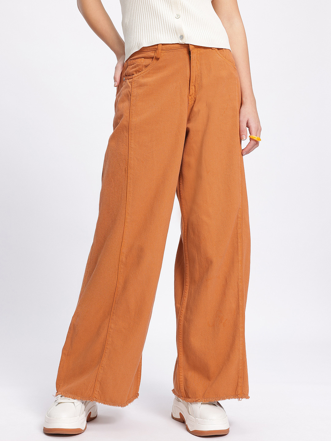 The Roadster Lifestyle Co. Women Refined Streetwear wide leg Fit Jeans