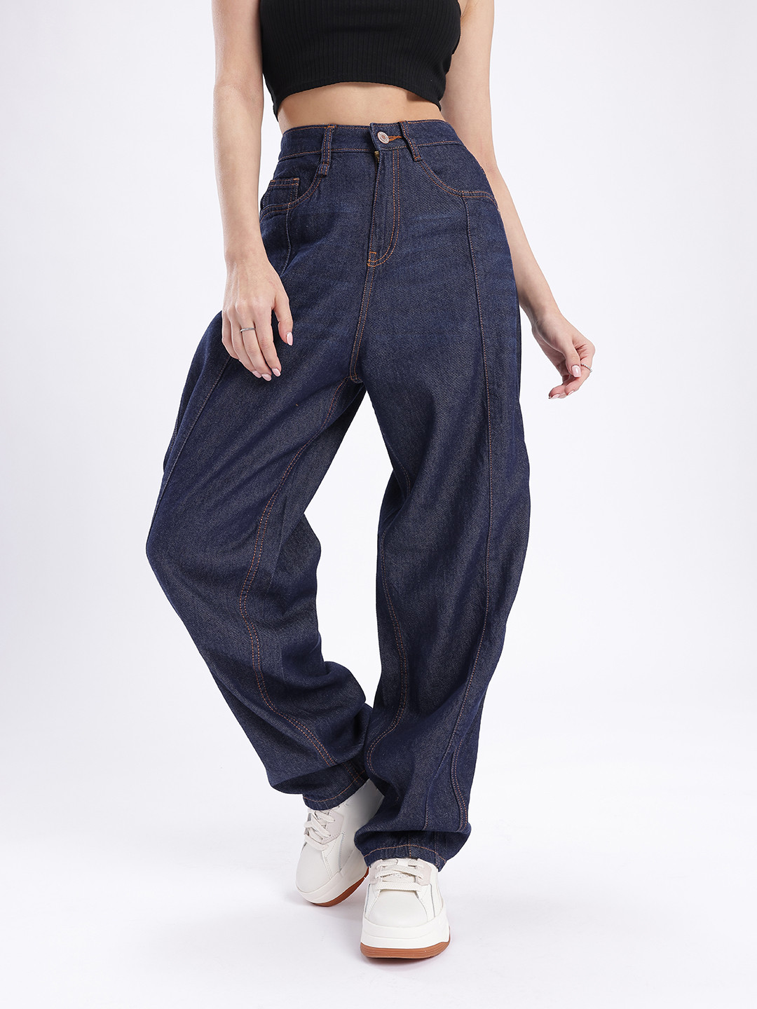 The Roadster Life Co. Women Urban Savvy Baggy Fit High-Rise Jeans