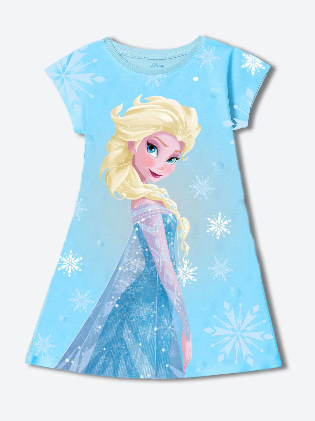 YK Disney Floral Print A-Line Dress
