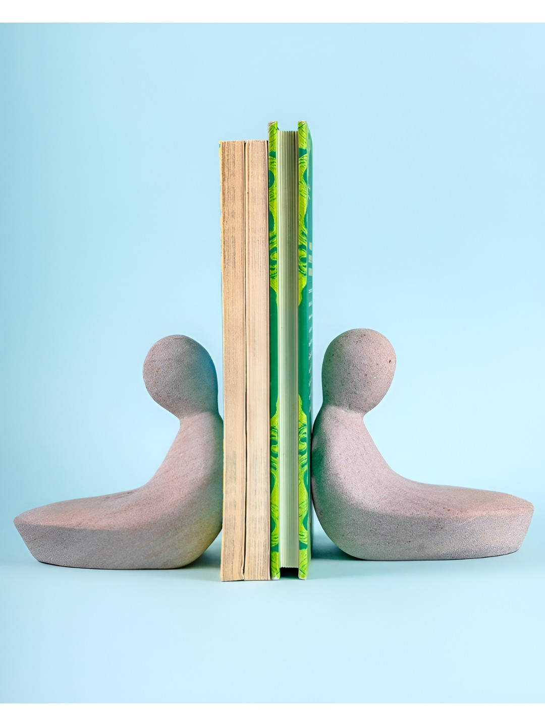 The Wishing Chair Cara Bookends Pink Marble Glossy Living Room Set of 2 Medium Showpieces - 4 Inches