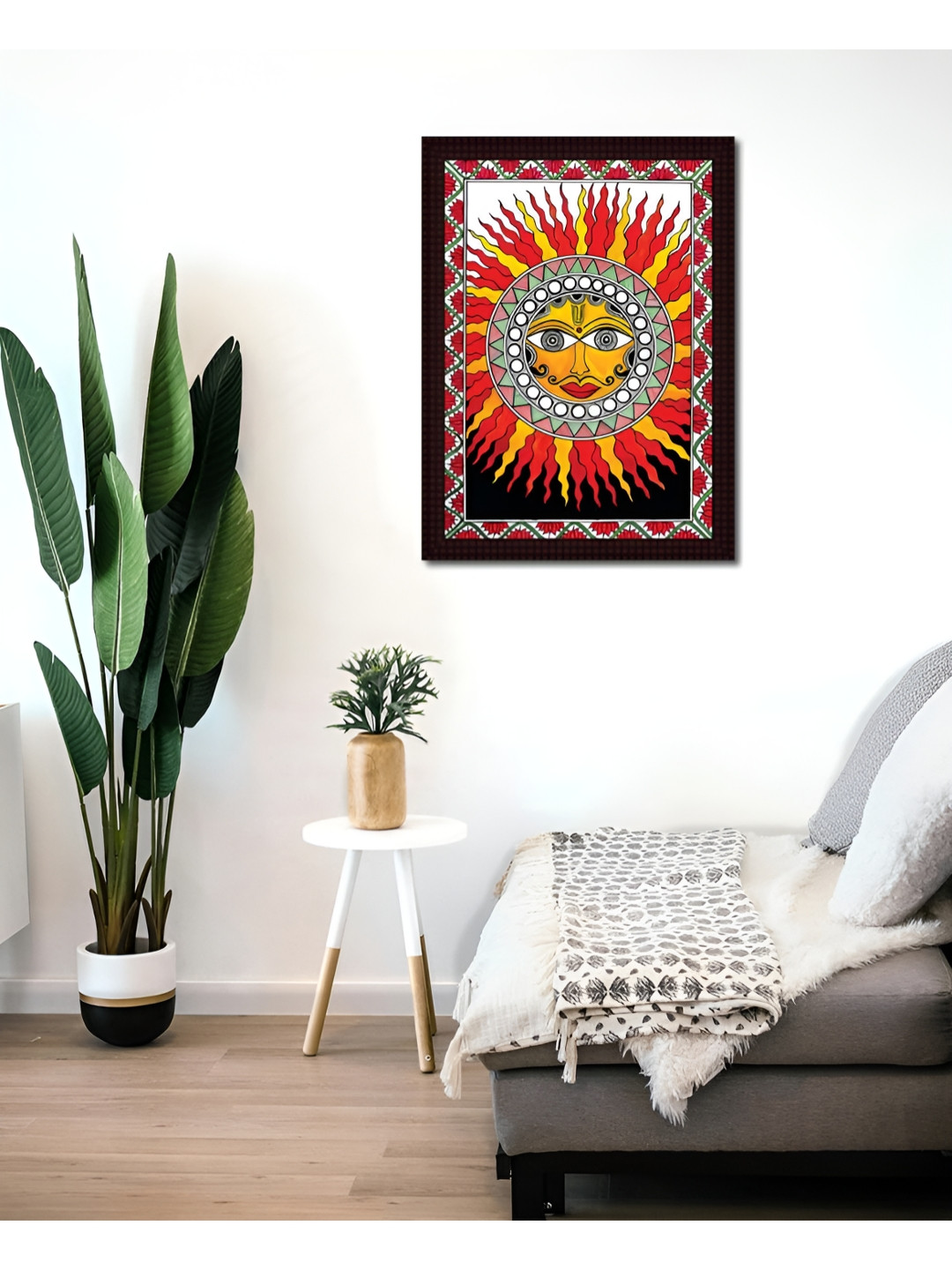 Tamatina Red & Black 1 Piece Canvas Other Wall Paintings