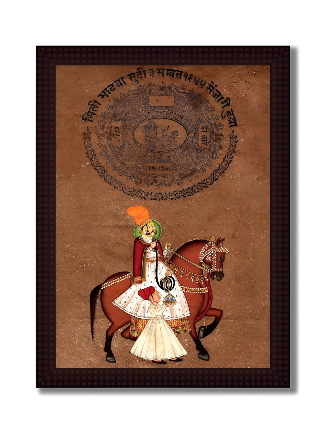 Tamatina Traditional Art Synthetic Wood Wall Rectangle Paintings Wall Art -11.5 x 5.5 In