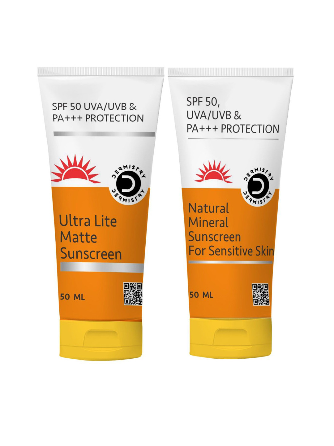 Vigini Dermistry Set Of 2 Ultra Lite Finish Mineral-Based Sunscreen SPF 50- 50 ml Each
