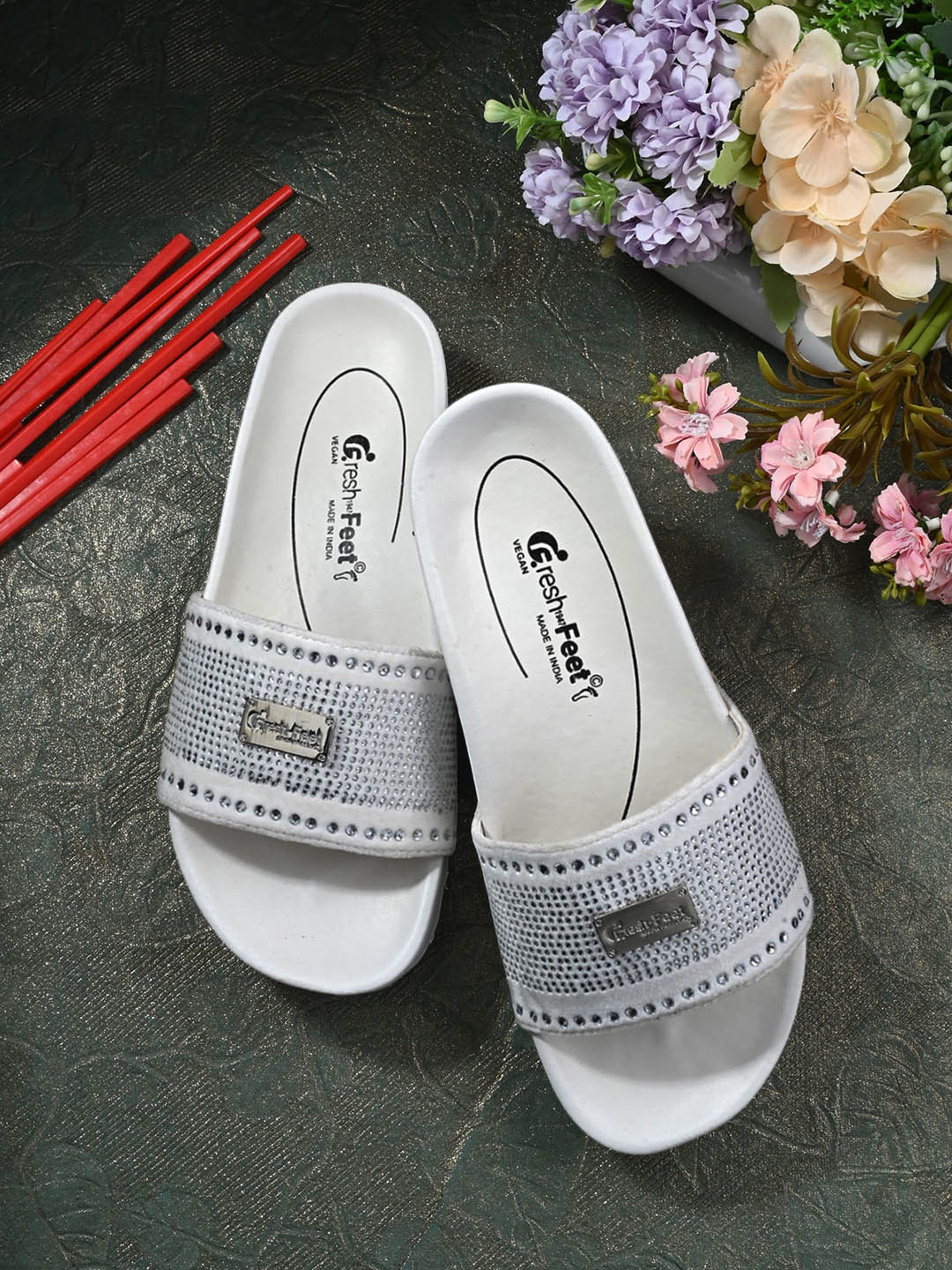 FRESH 1947 FEET Women Open Toe Flats with Bows