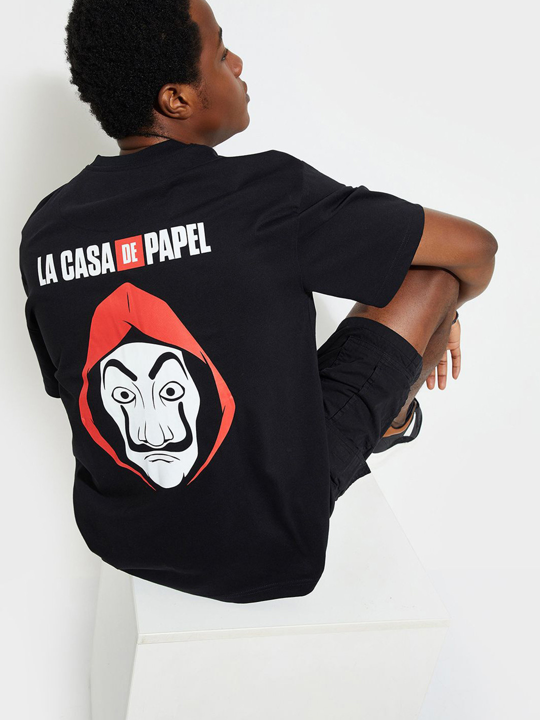 max URB_N Men Oversized Money Heist Printed T-shirt