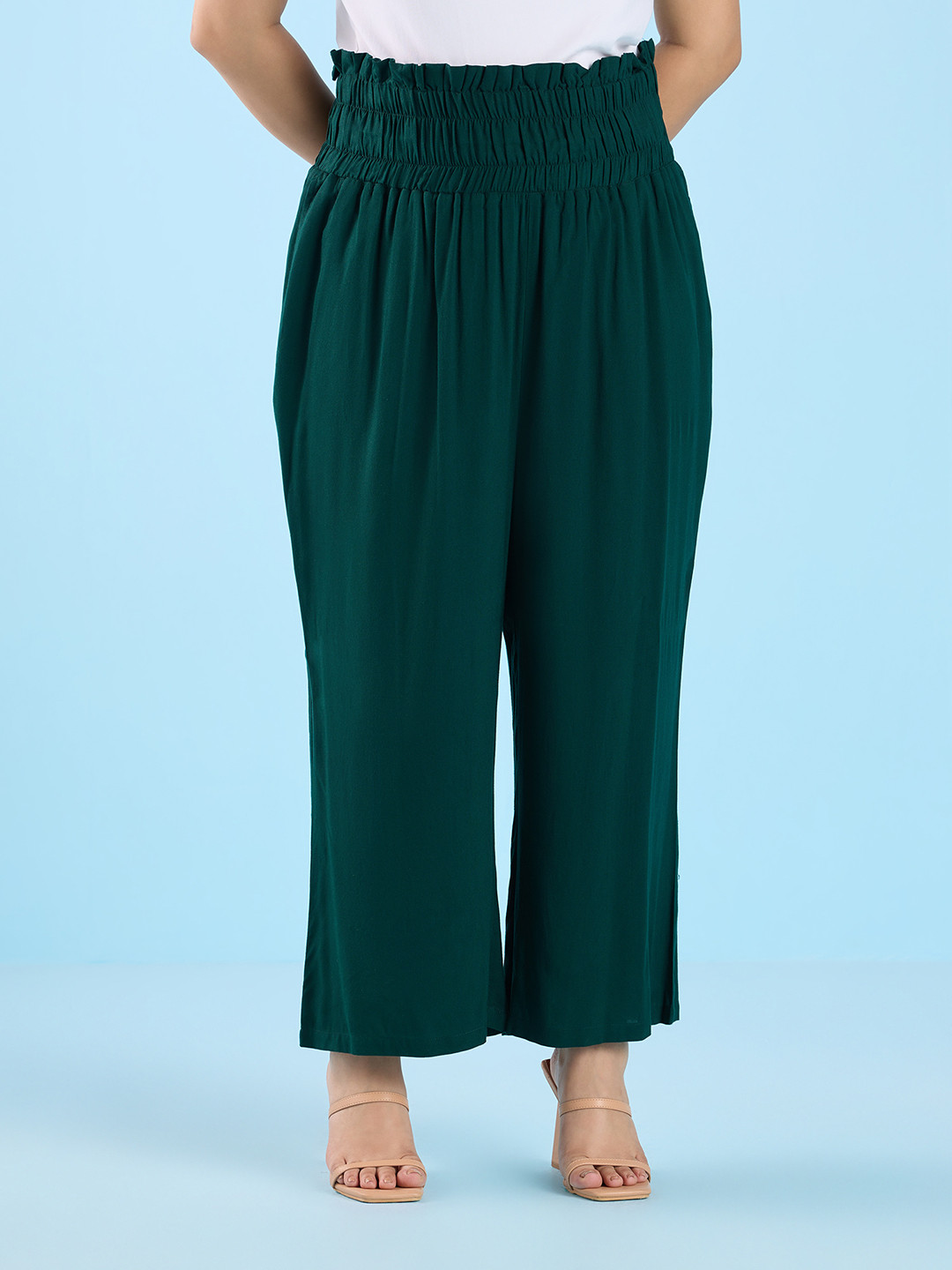 Big Hello - The Plus Life Wide Leg Pleated Palazzos