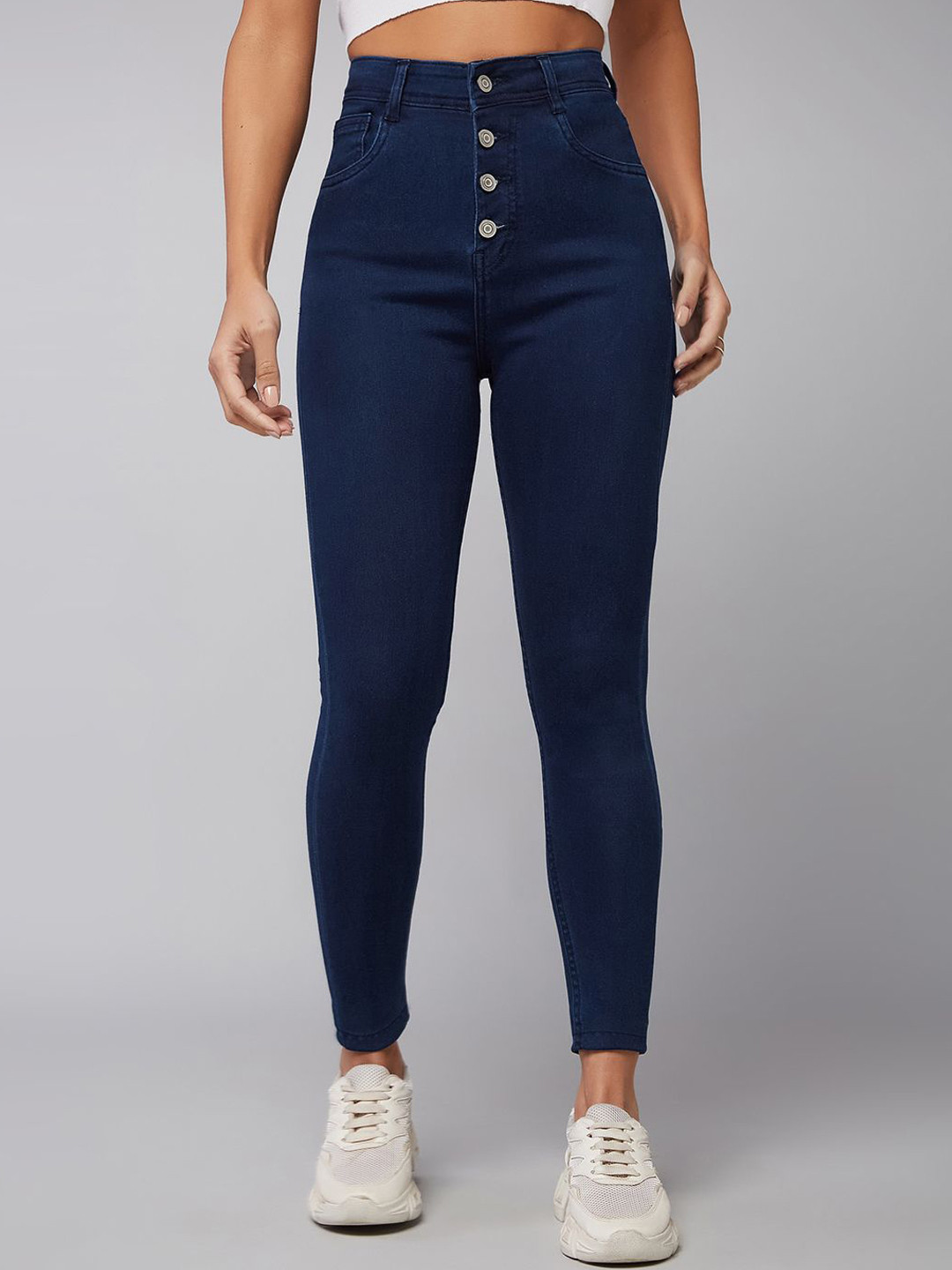 The Roadster Lifestyle Co Election Day No Fade Skinny Fit Stretchable Jeans