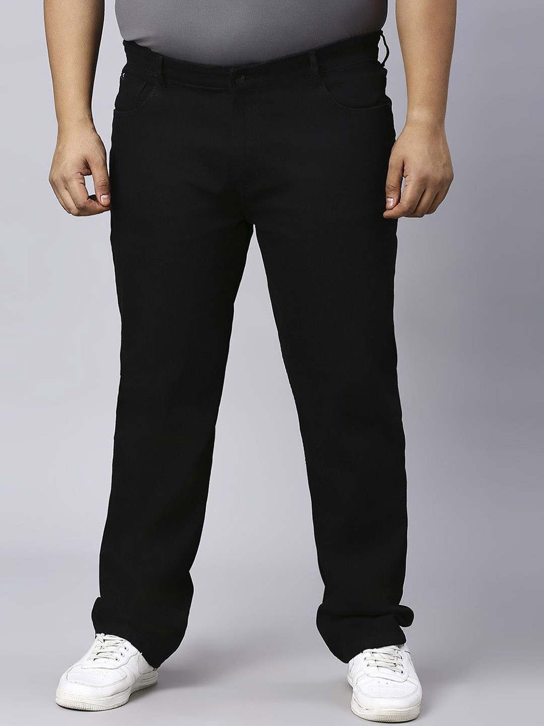 HJ HASASI Men High-Rise Slash Knee Acid Wash Stretchable Jeans