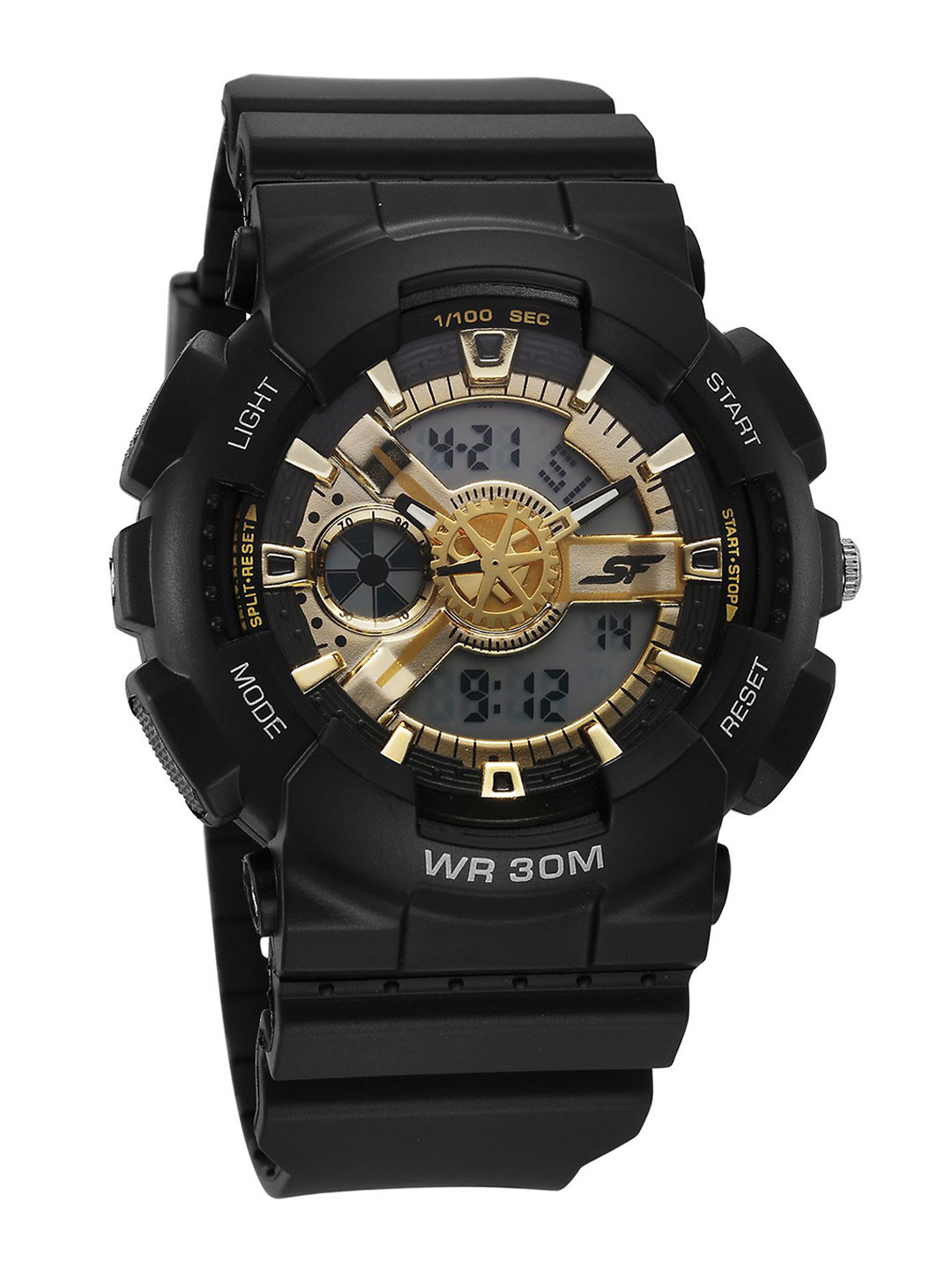 Sonata Men Skeleton Dial & Straps Analogue and Digital Watch 77137PP02