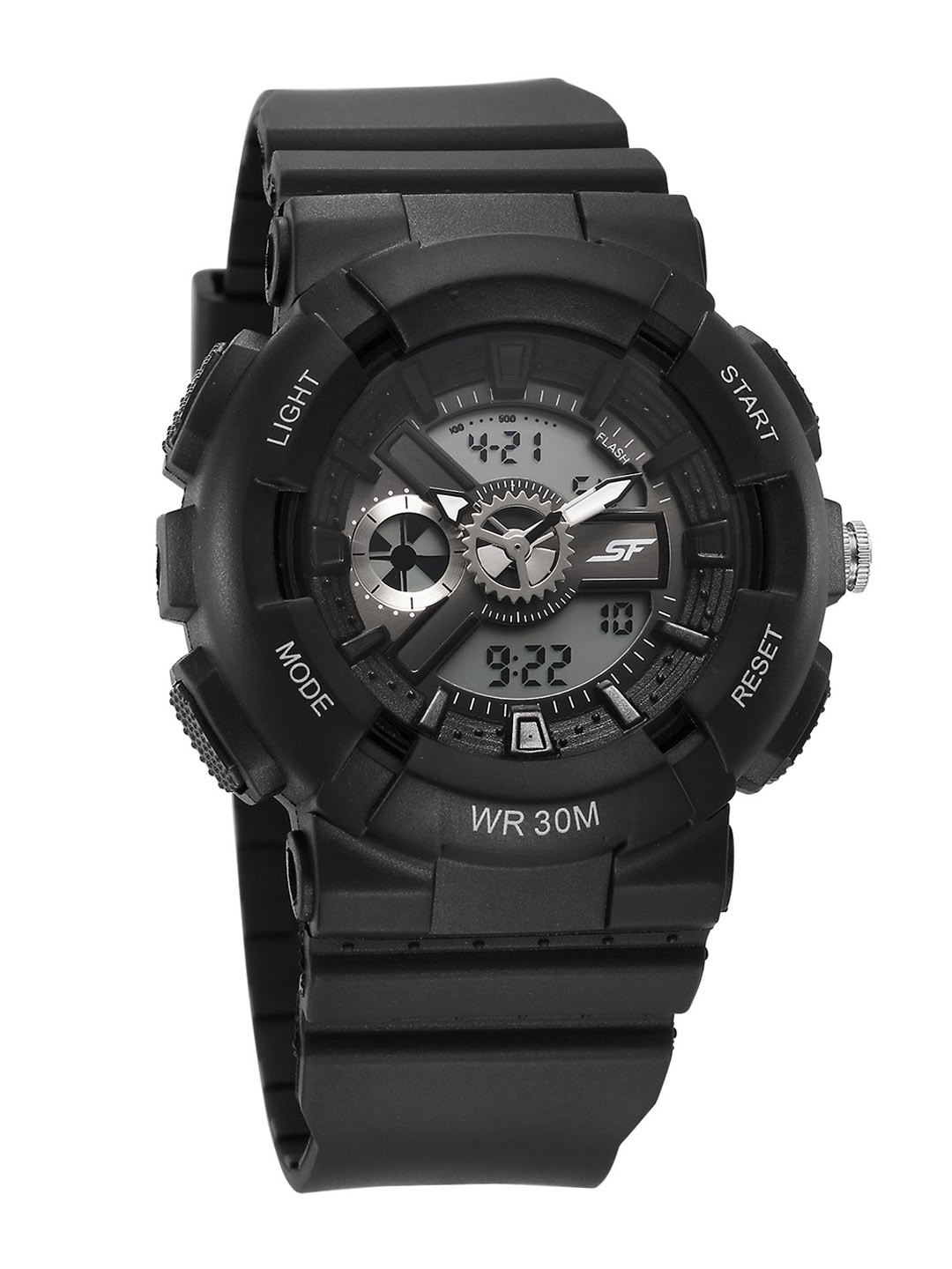 Sonata Unisex Patterned Dial & Straps Analogue and Digital Watch 87057PP05