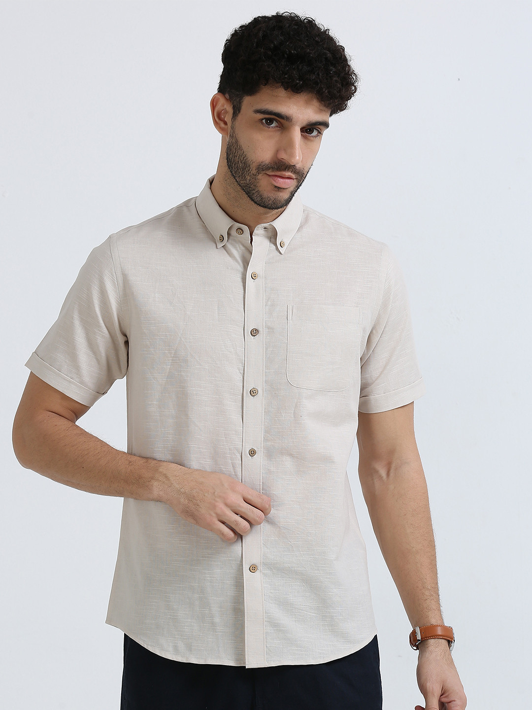 THE FORMAL CLUB Men Breeze Short Sleeve Smart Fit Shirt