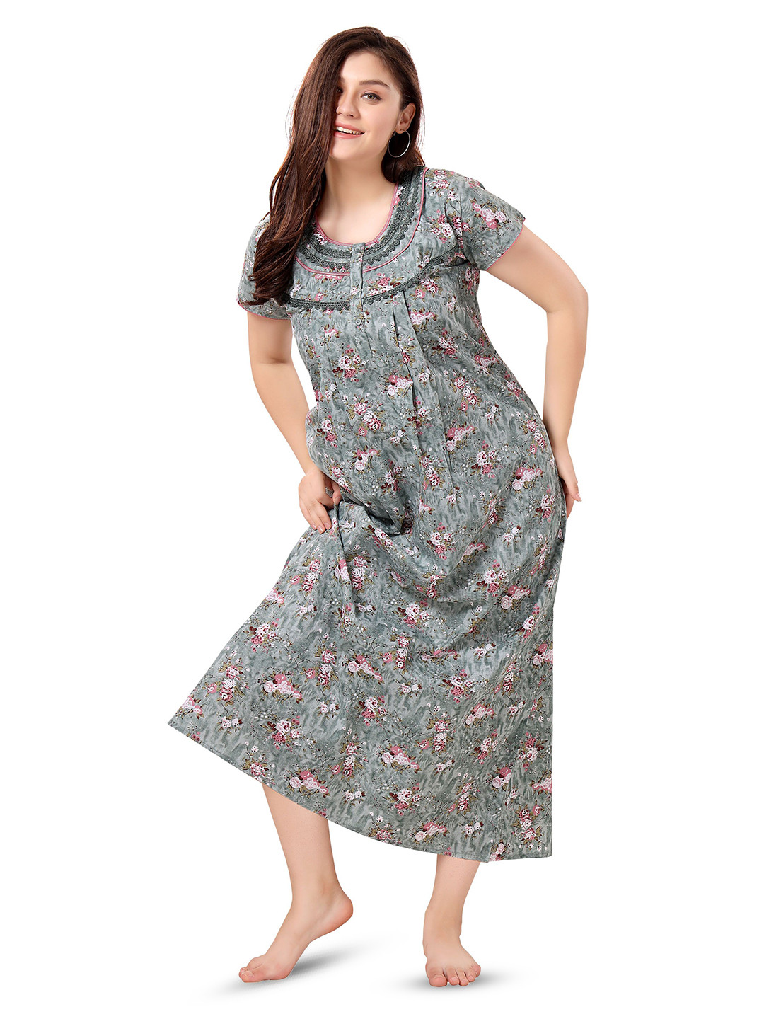 Soulemo Printed Maxi Nightdress