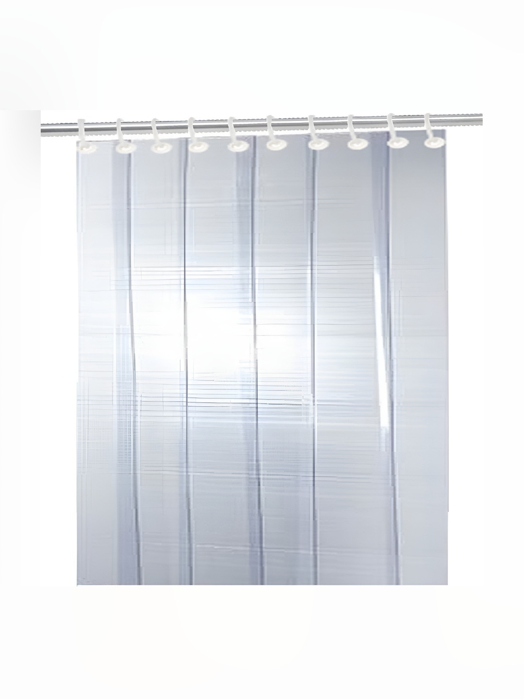 CASA-NEST 6 Strips PVC Thick AC Curtain Transparent Shower Curtains