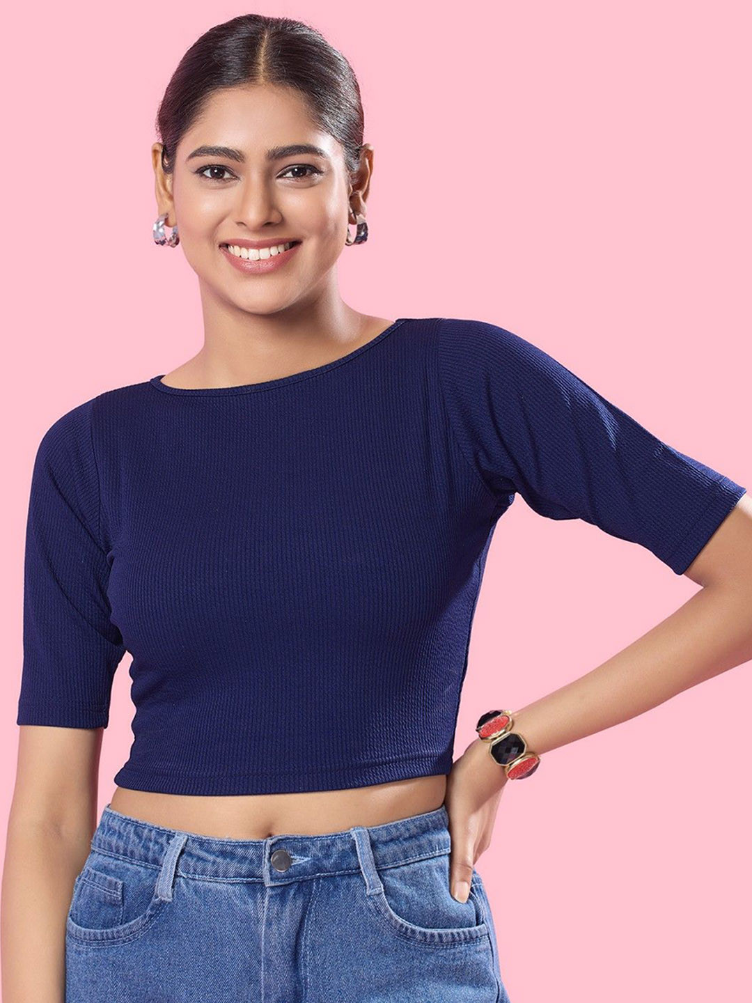 Mmore Non Padded Stretchable Saree Blouse