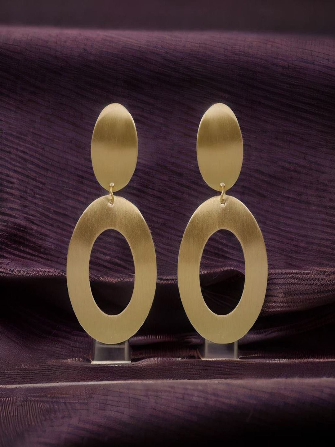 UNIVERSITY TRENDZ Oval Drop Earrings