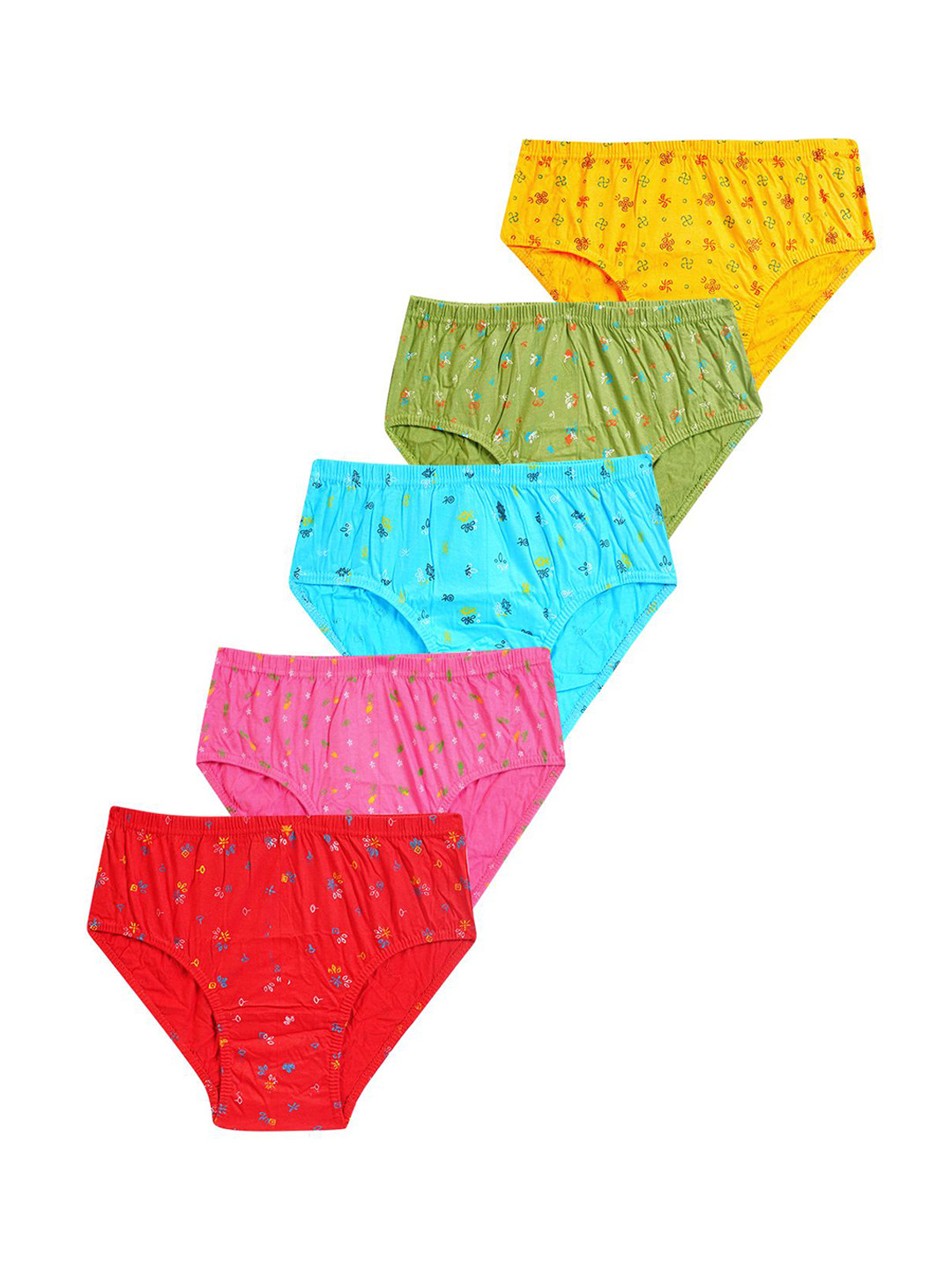 YELLOWDELIGHT Pack Of 5 Printed Mid-Rise Hipster Briefs- YD 629 Kiruthika (w) jty XS-5p