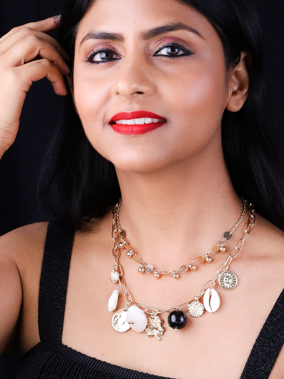 VOGUE PANASH Brass Gold-Plated Necklace