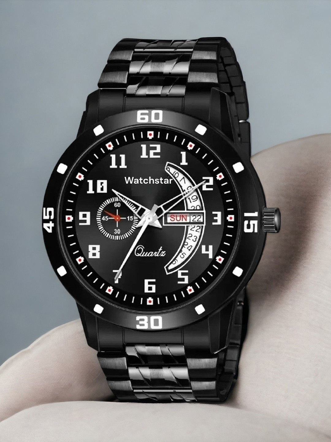 WATCHSTAR Men Dial & Stainless Steel Bracelet Style Straps Analogue Watch DD Aveo steel full BlackRU