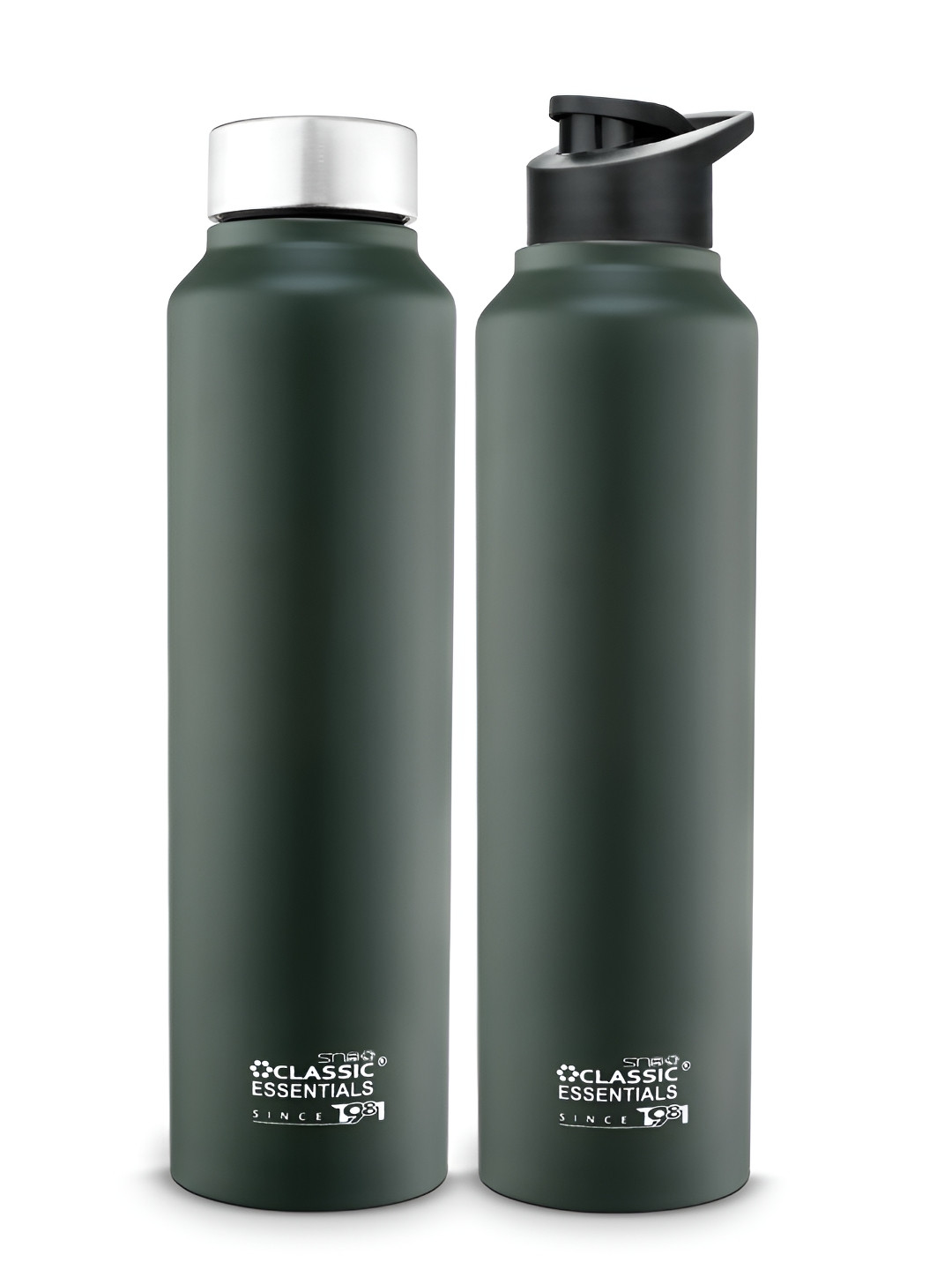 Classic Essentials Spring Hydrate Stainless Steel Single Wall Vacuum 2 Pcs Sipper - 1L