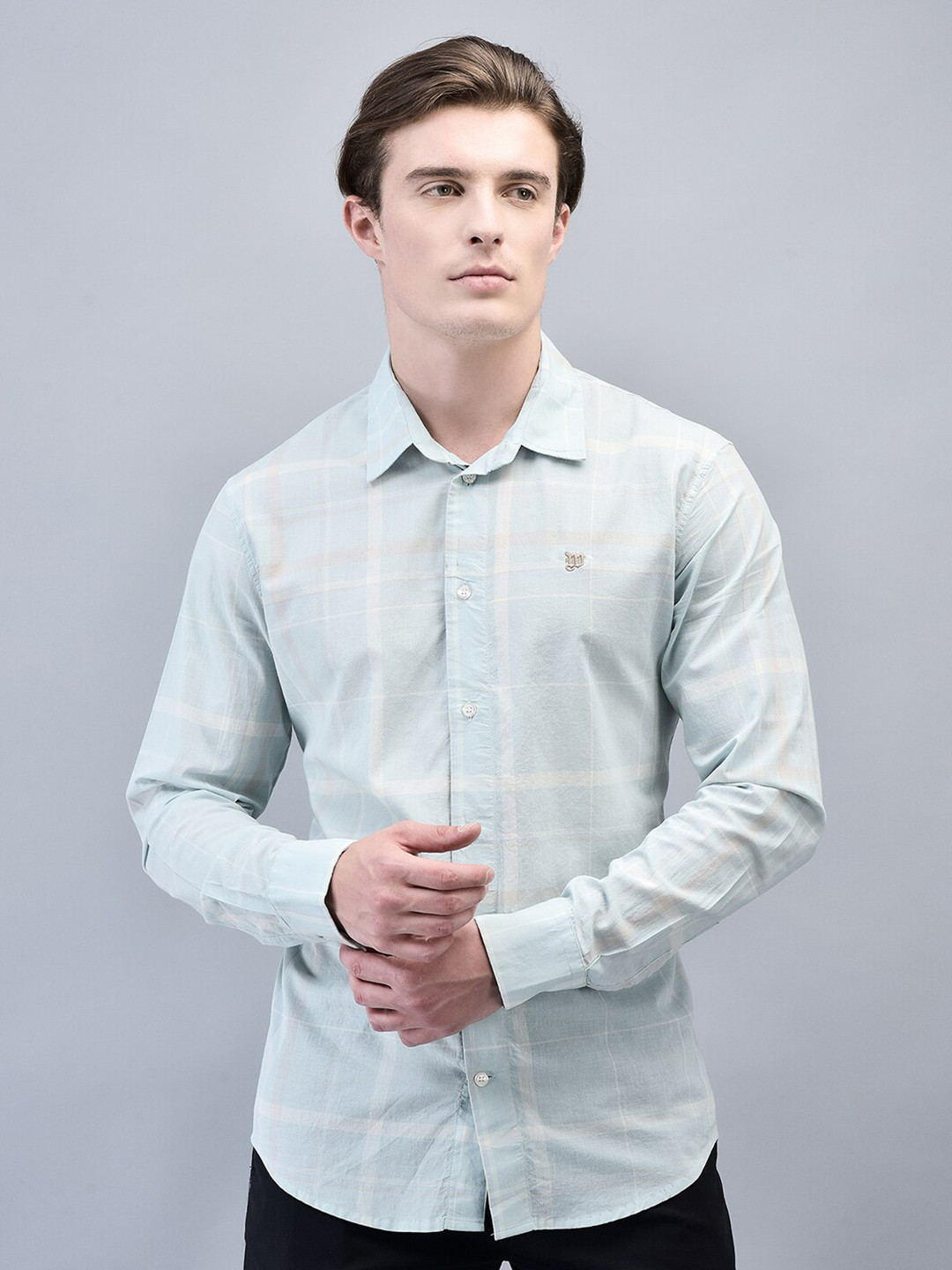 Woods Men Opaque Checked Casual Shirt