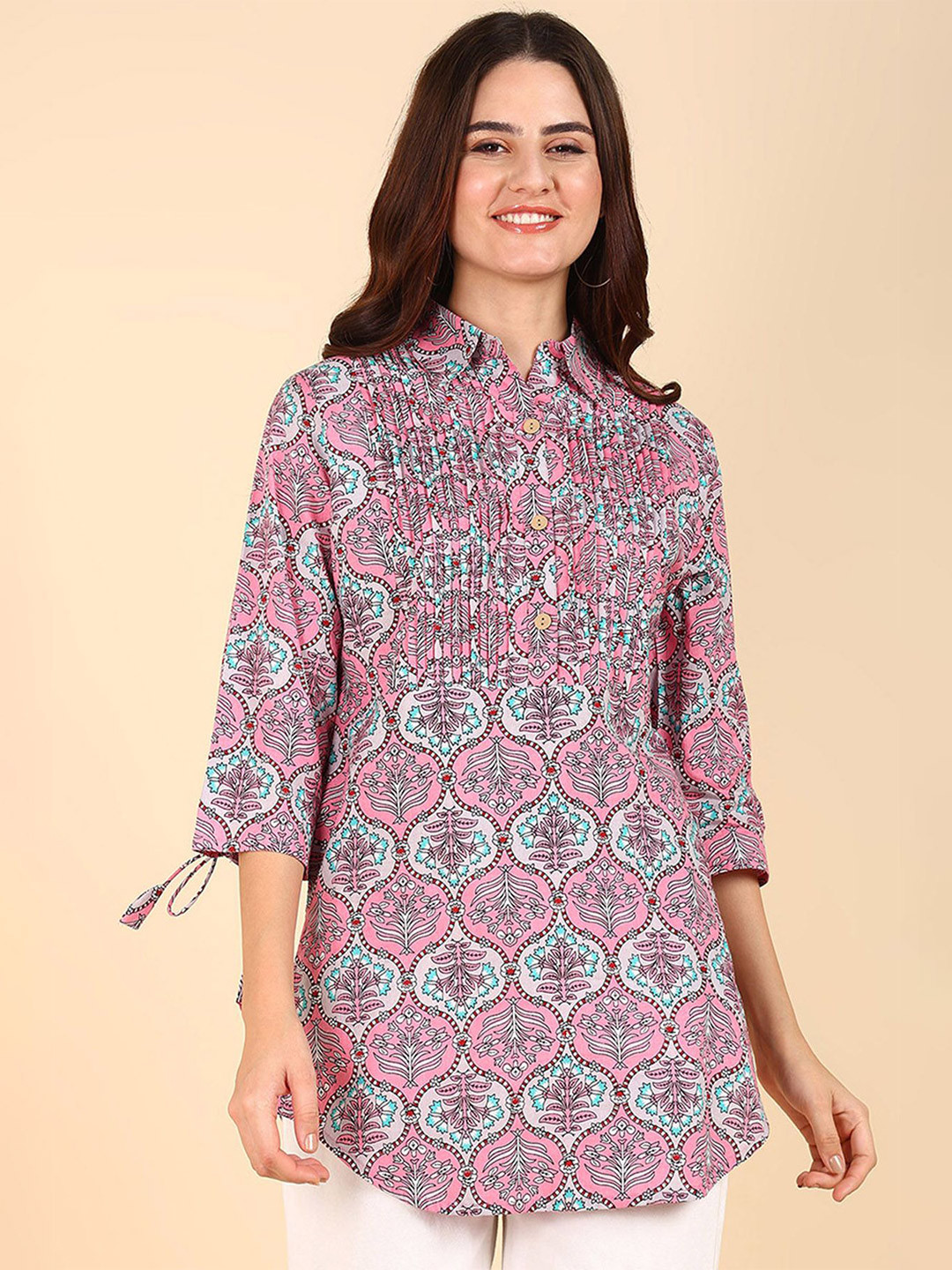 House Of Zelena Floral Printed Maternity Zipless Feeding Kurti