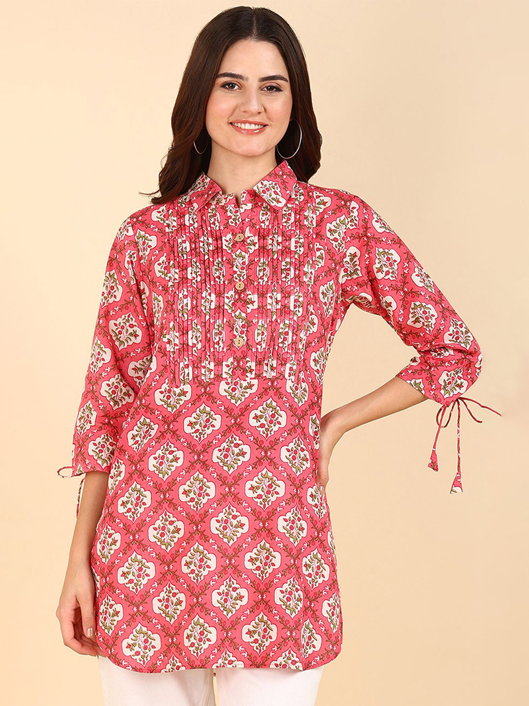 House Of Zelena Floral Printed Maternity Zipless Feeding Kurti