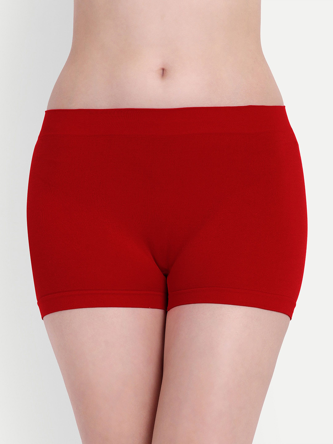 Taslar Mid-Rise Boy Short Briefs 211-Red--xxs