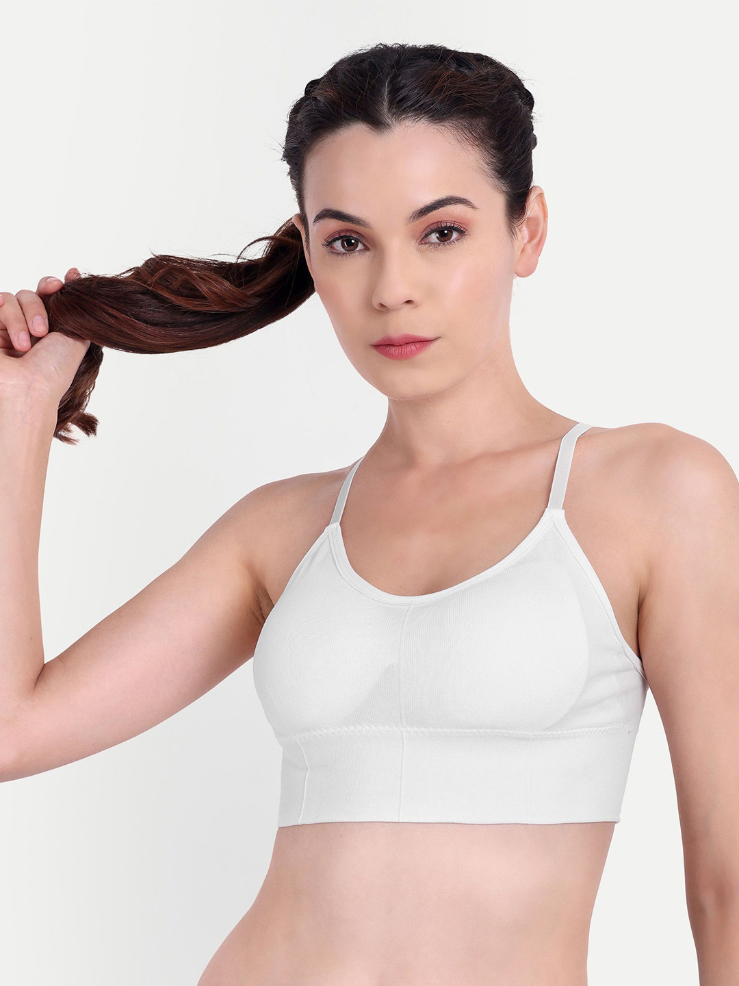 Taslar Self Design Full Coverage Lightly Padded Rapid-Dry Workout Bra- Anti Microbial