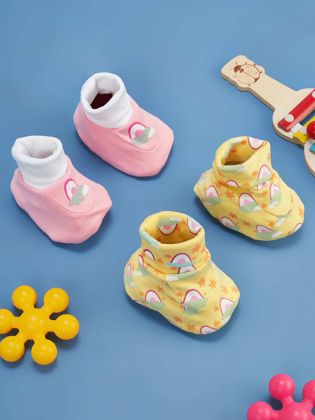 Pantaloons Baby Infants Girls Pack Of 2 Cotton Booties