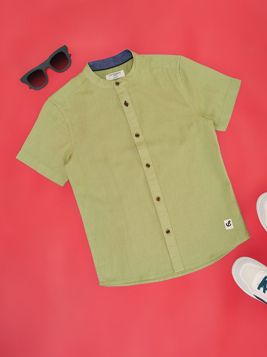 Pantaloons Junior Boys Mandarin Collar Casual Shirt