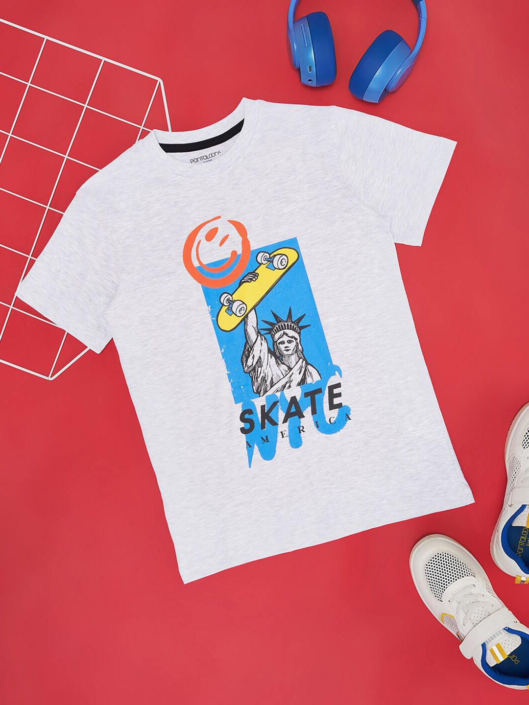 Pantaloons Junior Boys Graphic Printed Round Neck T-shirt