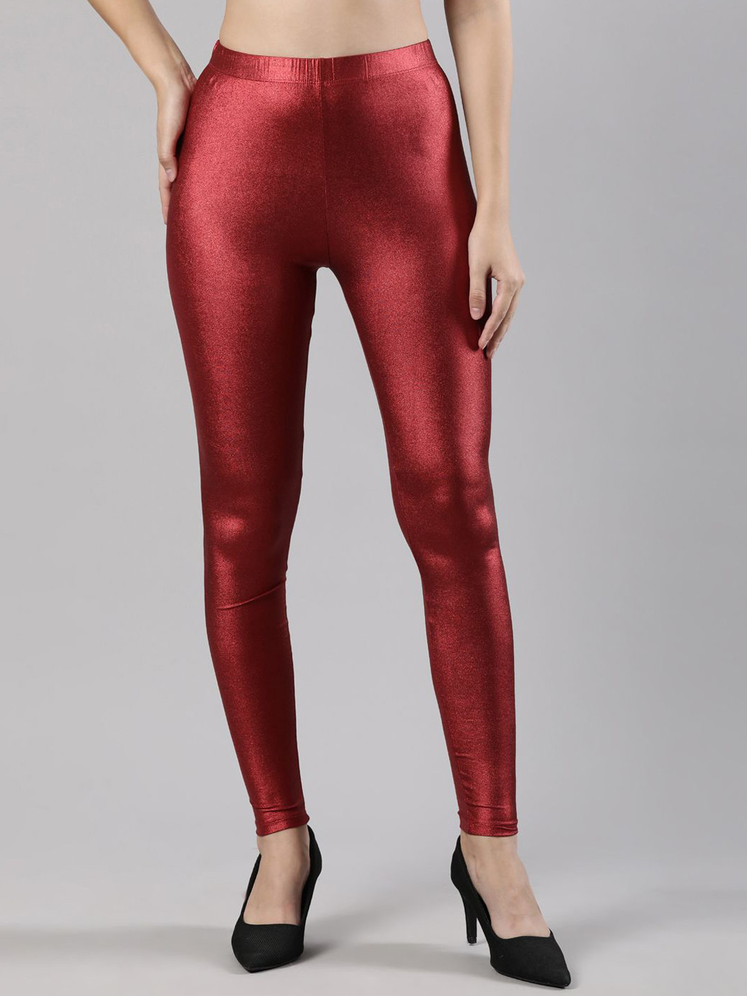 Femmora Soft and Lightweight Shimmer Ankle Length Leggings