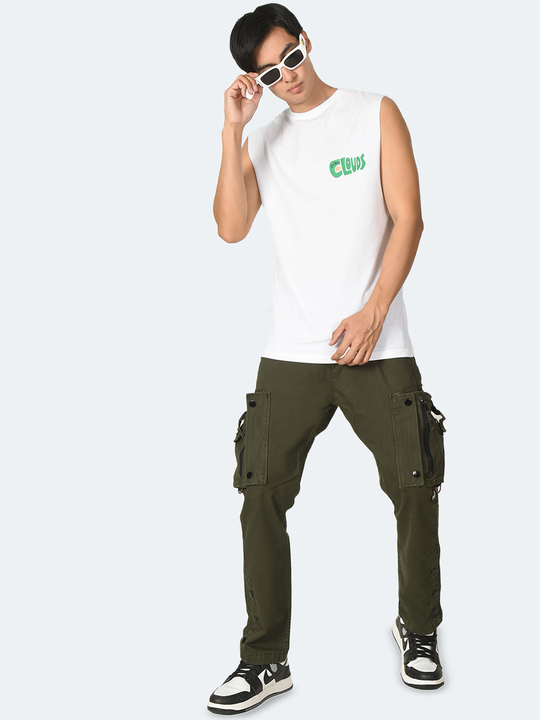 PURPLEMANGO THE FRUIT OF FASHION Printed Innerwear Vests Cloud Printed Vest_S