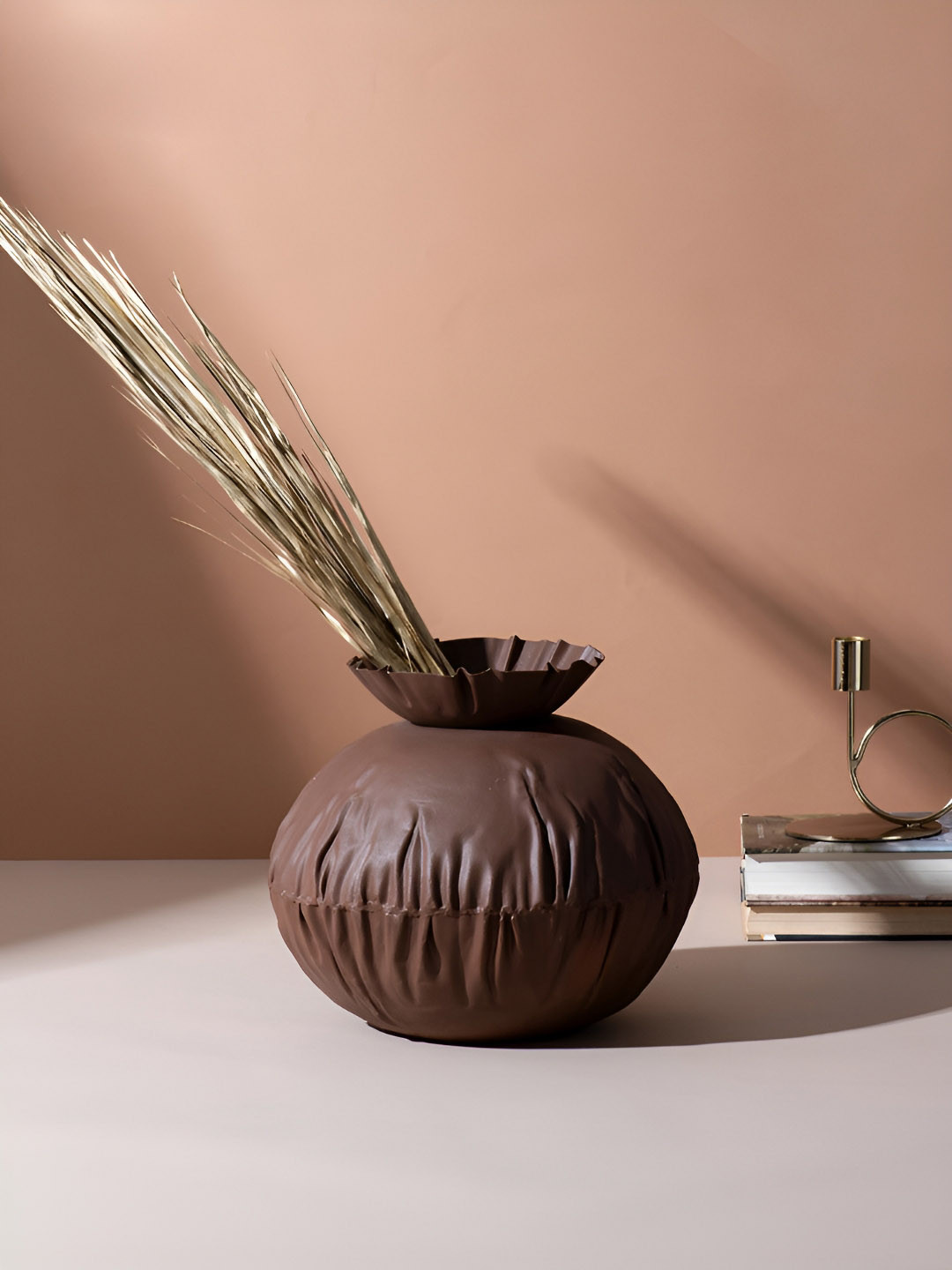 nestroots Brown Decorative Flower Vase