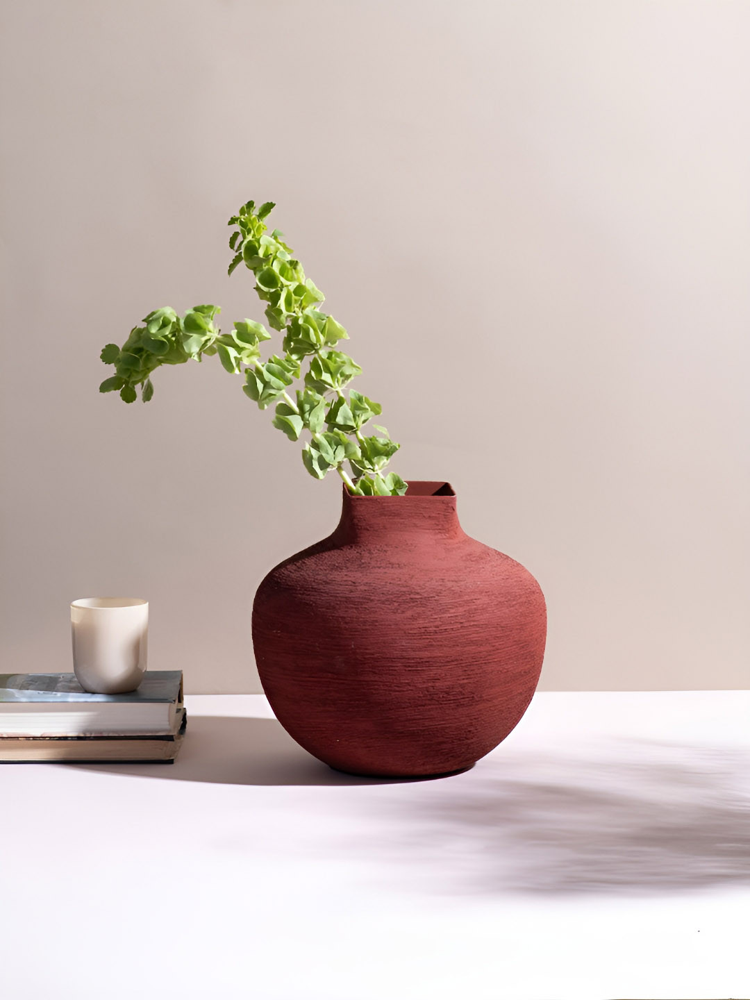 nestroots Brown Textured Abstract Shaped Vases