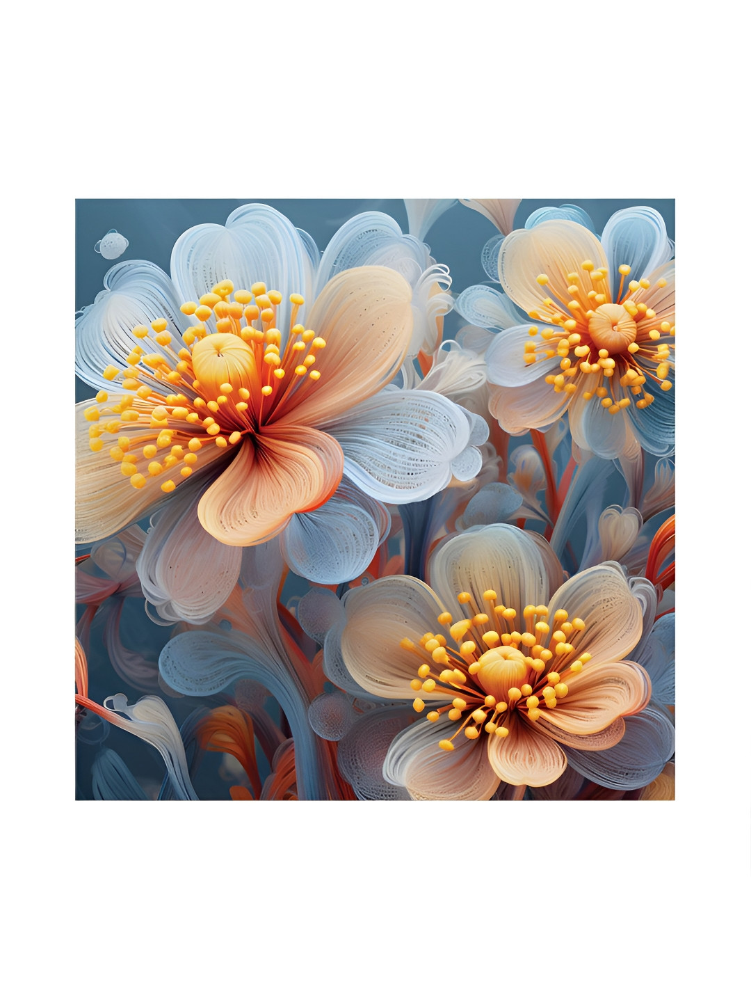 RANDOM Modern Art Canvas Wall Square Paintings Wall Art - 24x24In