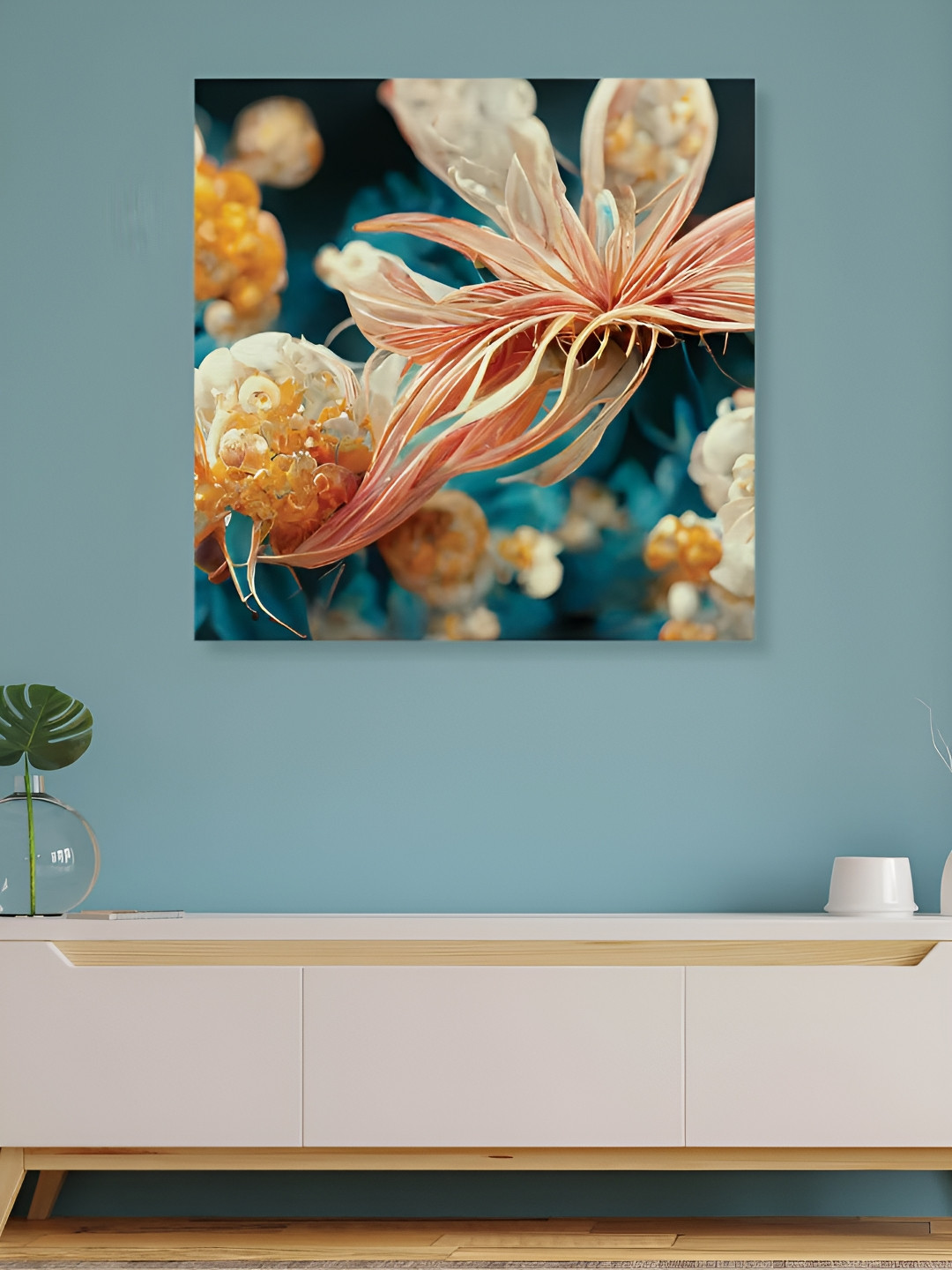 RANDOM Blue & Pink Canvas Painting Wall Art