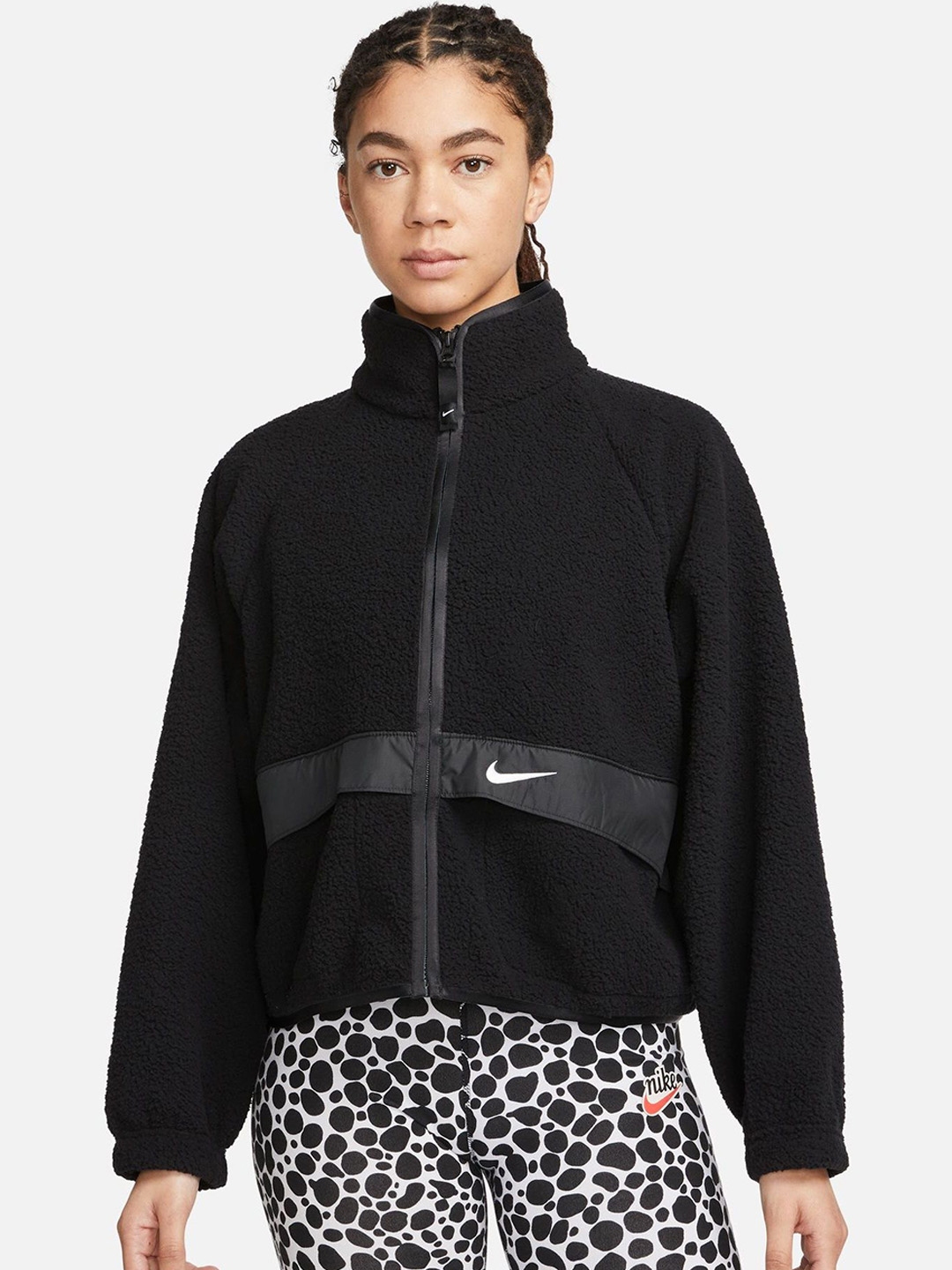 Buy Nike Sportswear Women s Sherpa Jacket Jackets for Women 29933317 Myntra