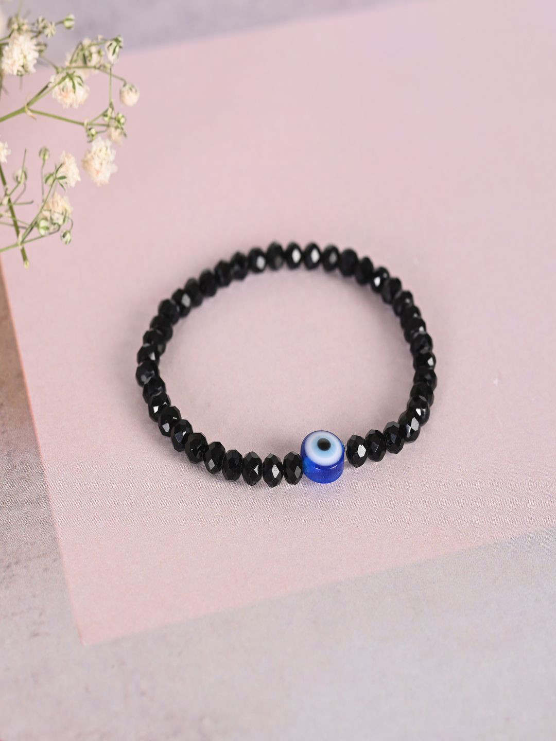 NVR Evil Eye Elasticated Rakhi With Roli Chawal