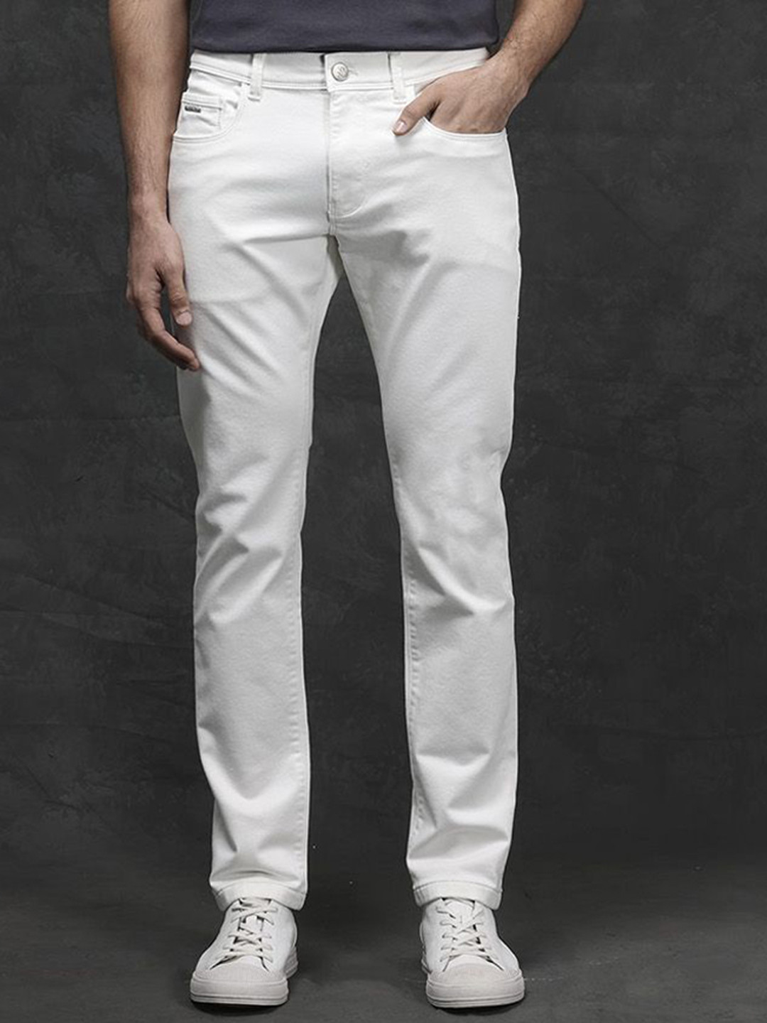 RARE RABBIT Men Rivol Slim Fit Plain Stretchable Jeans