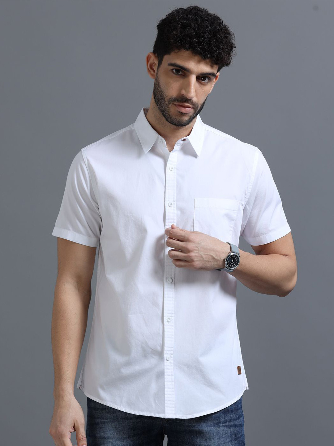 The Roadster Lifestyle Co  Cotton Half Sleeve Shirts