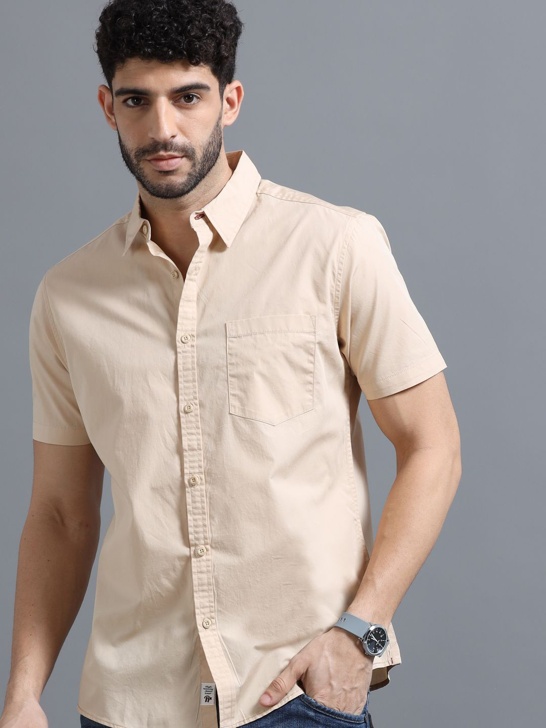 The Roadster Lifestyle Co Pure Cotton Half Sleeve Shirts