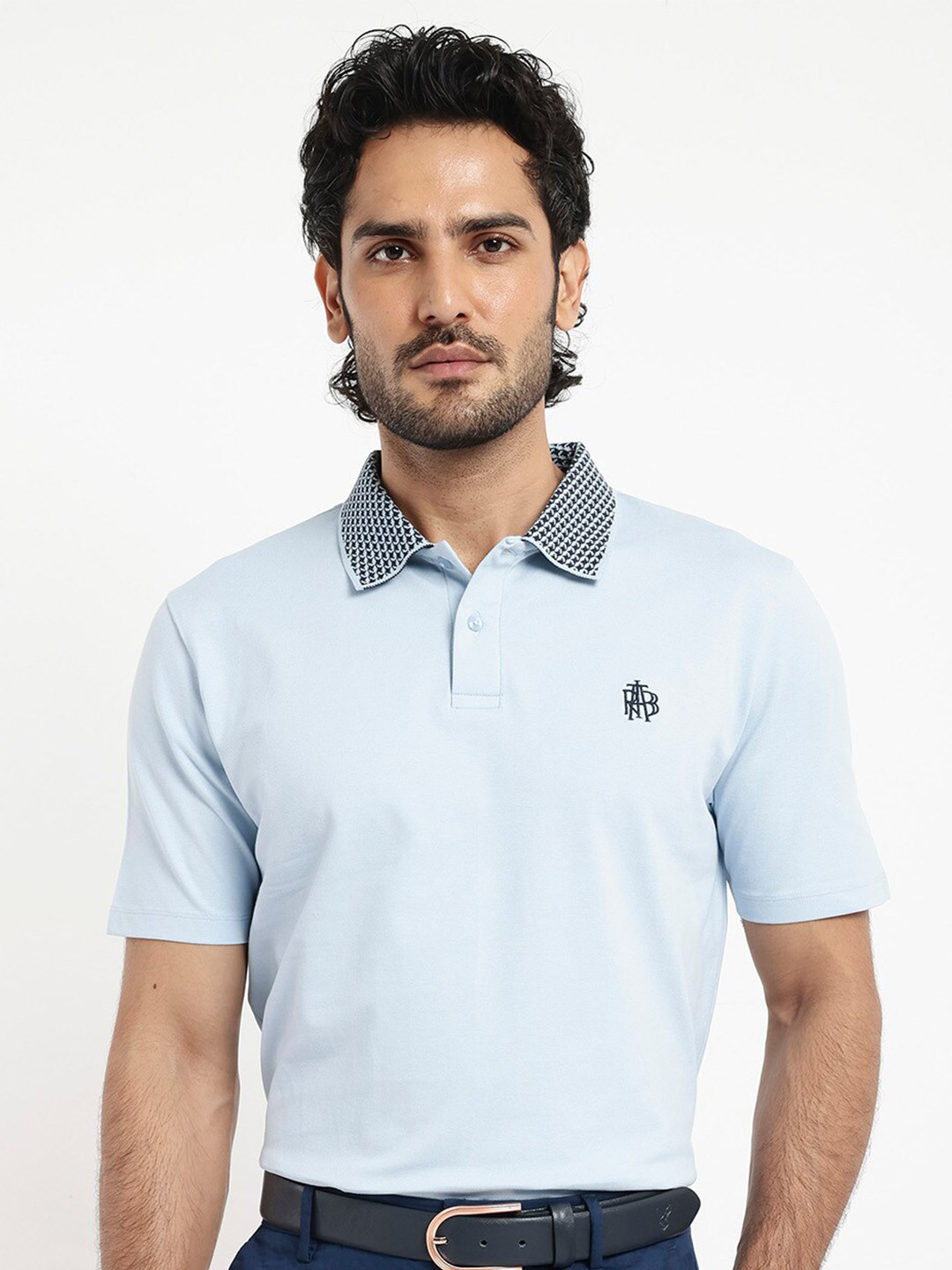 RARE RABBIT Men Booth Embroidered Polo Collar Brand Logo T-Shirt