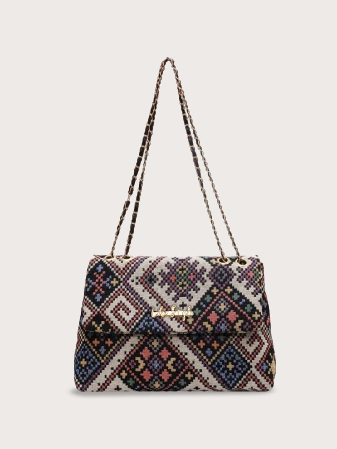 LIKE STYLE Self Design Ethnic Printed Handheld Bag